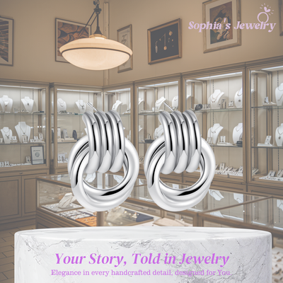 Rachel | Refined Charm Polished Knot | Silver Earrings