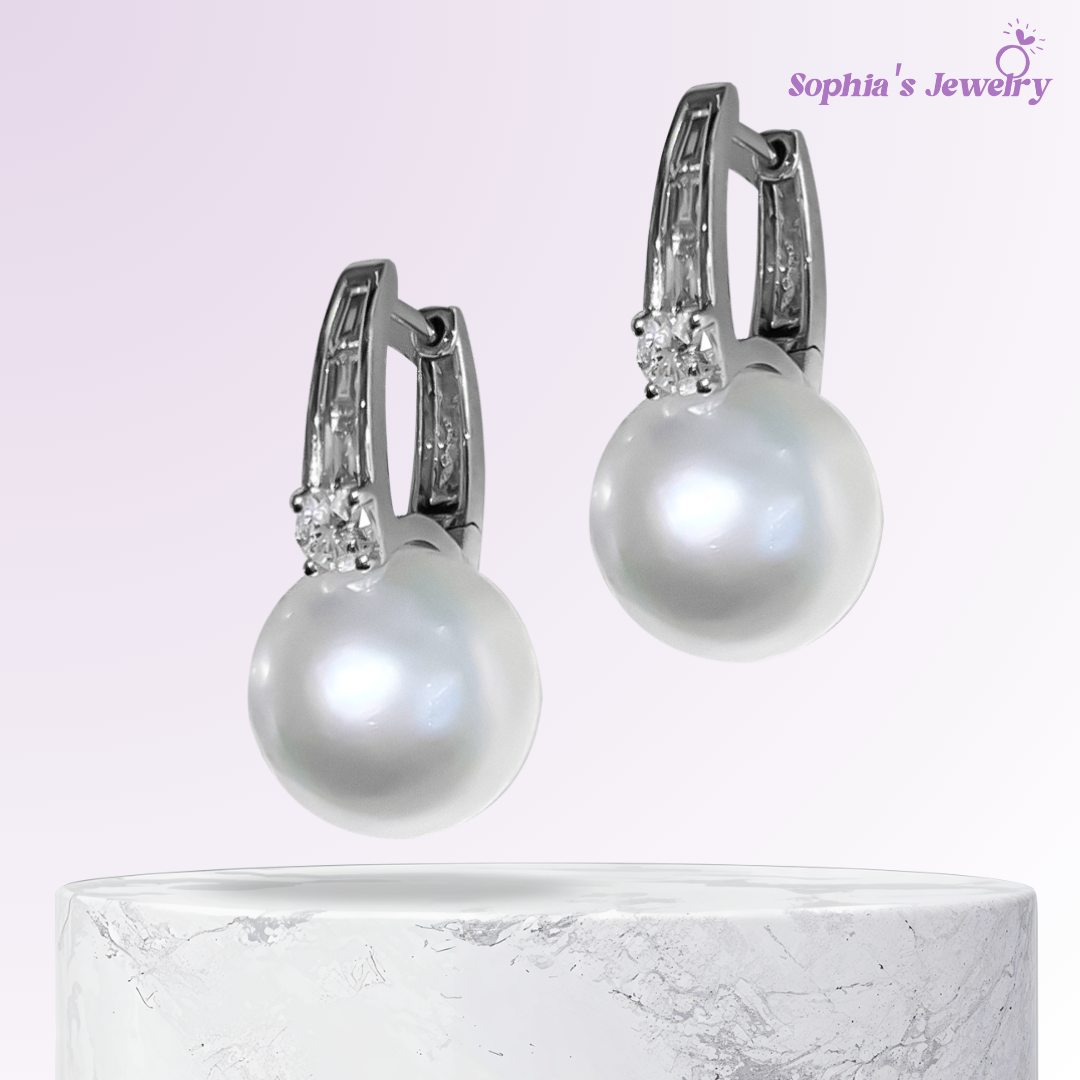 Ella | Luminous Pearl | Silver Earrings
