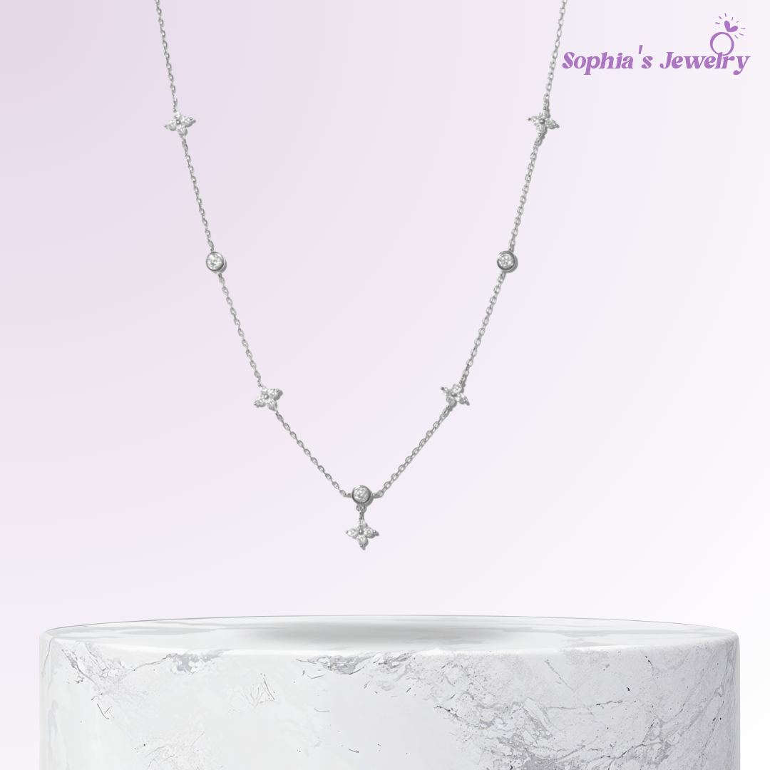 Harper | Enchanted Four-Leaf Clover | Silver Necklace