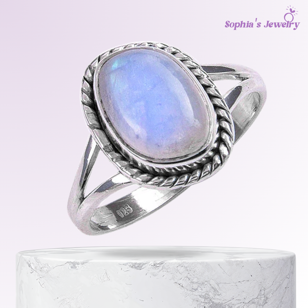 Veneta | Moonlit Grace Oval Moonstone | SilverRing