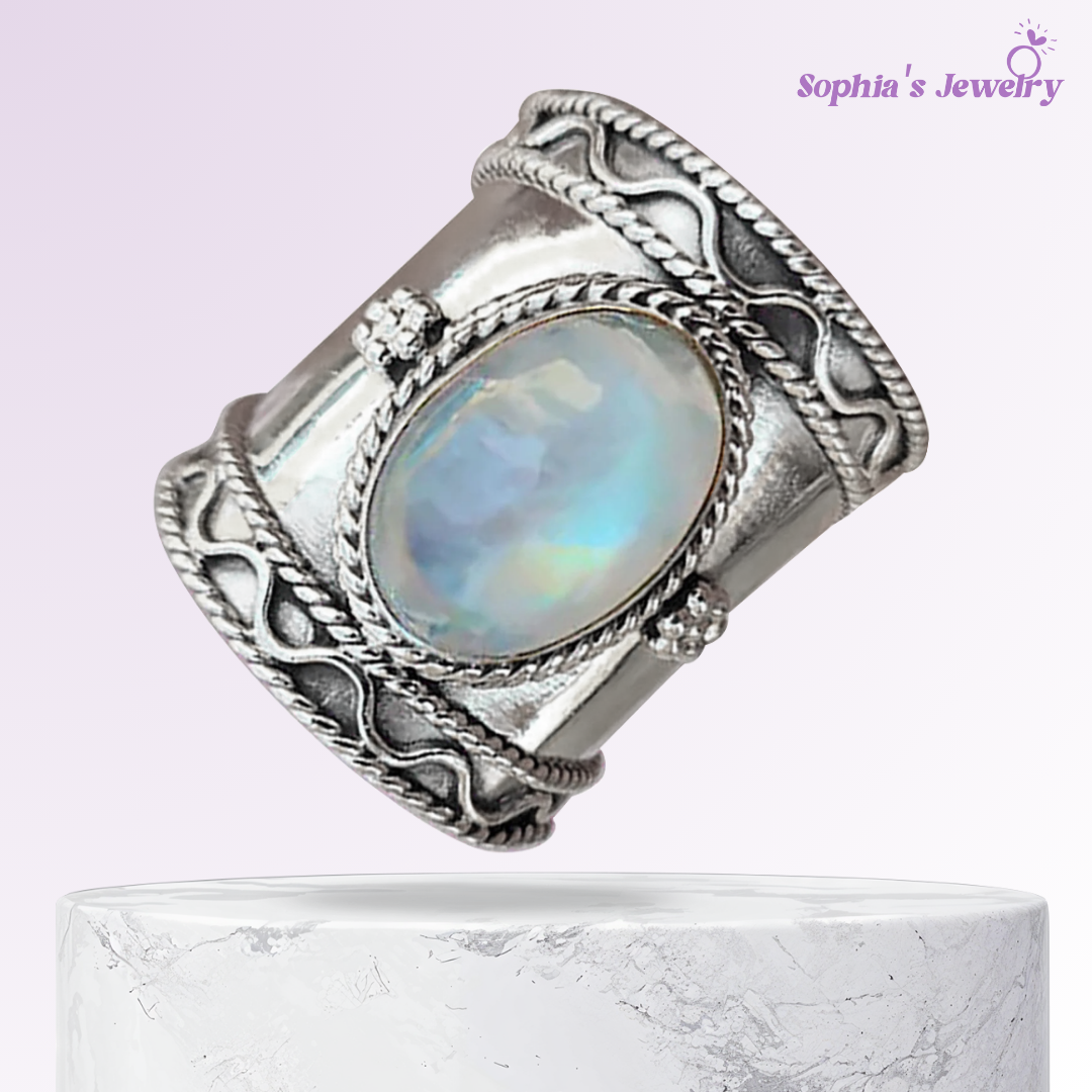 Selene | Lunar Glow | Silver Ring