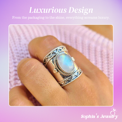 Selene | Lunar Glow | Silver Ring
