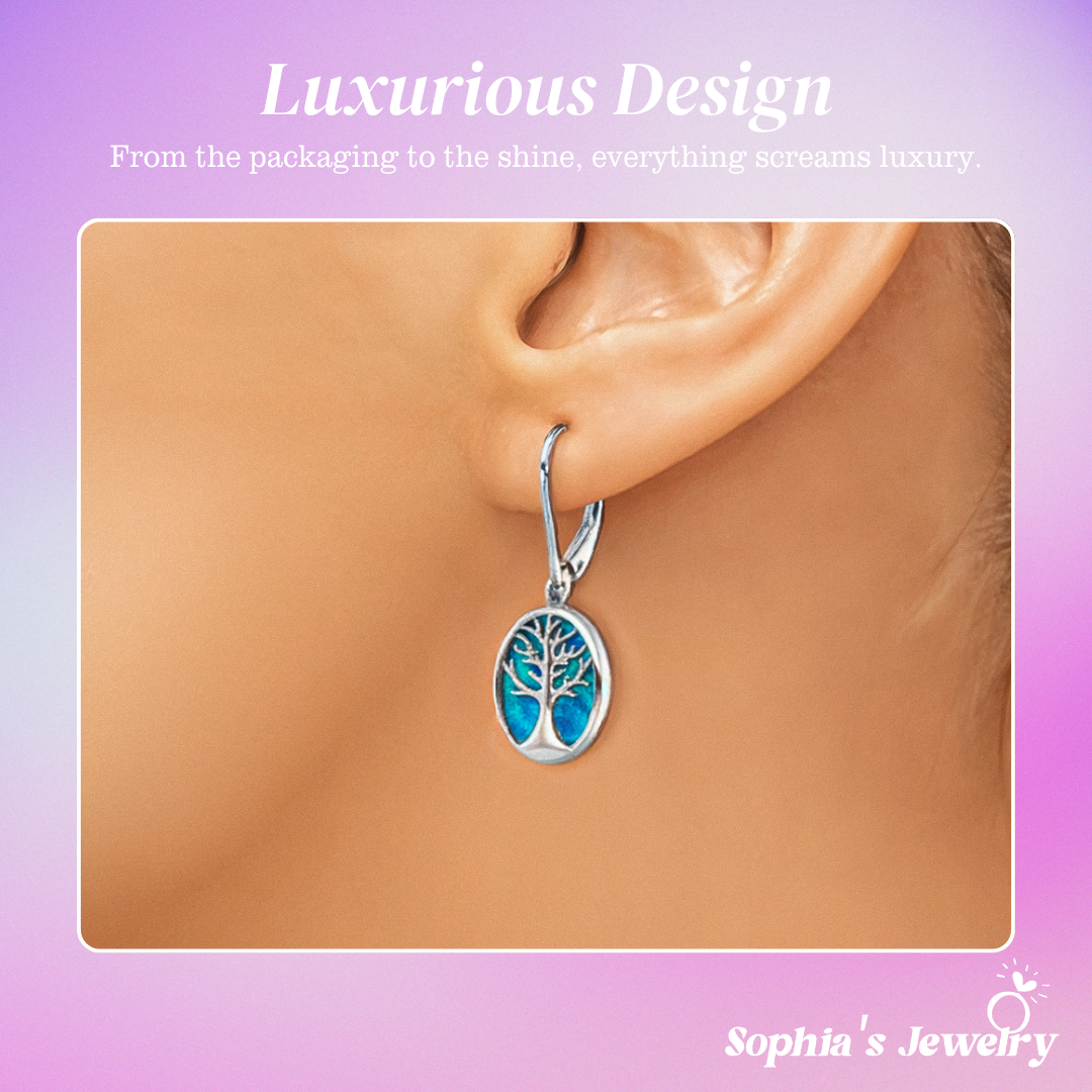 Josefa | Tree of Life Teardrop | Silver Earrings