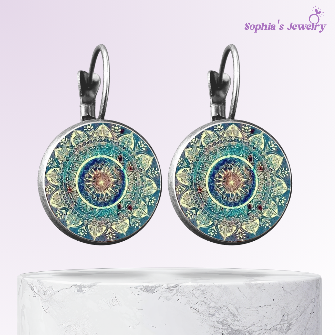Saffira | Vintage Mandala | Silver Earrings