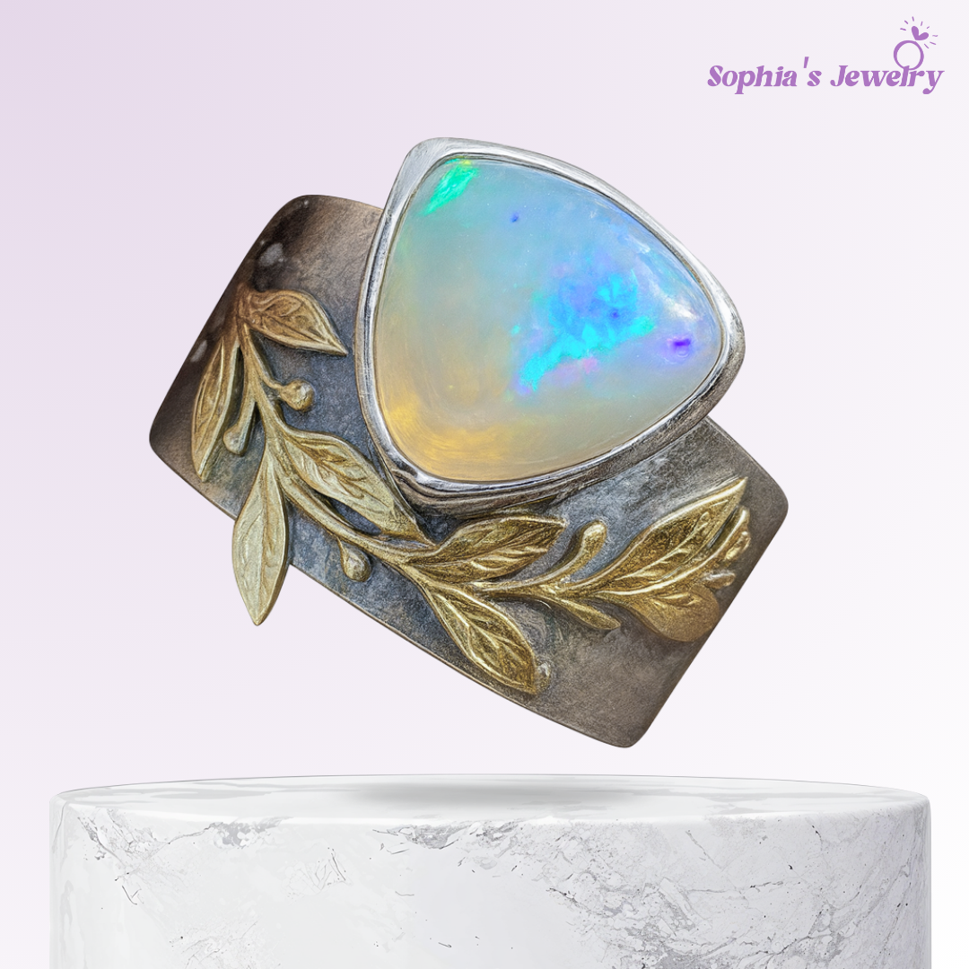 Alina | Opal Bloom |Silver Ring