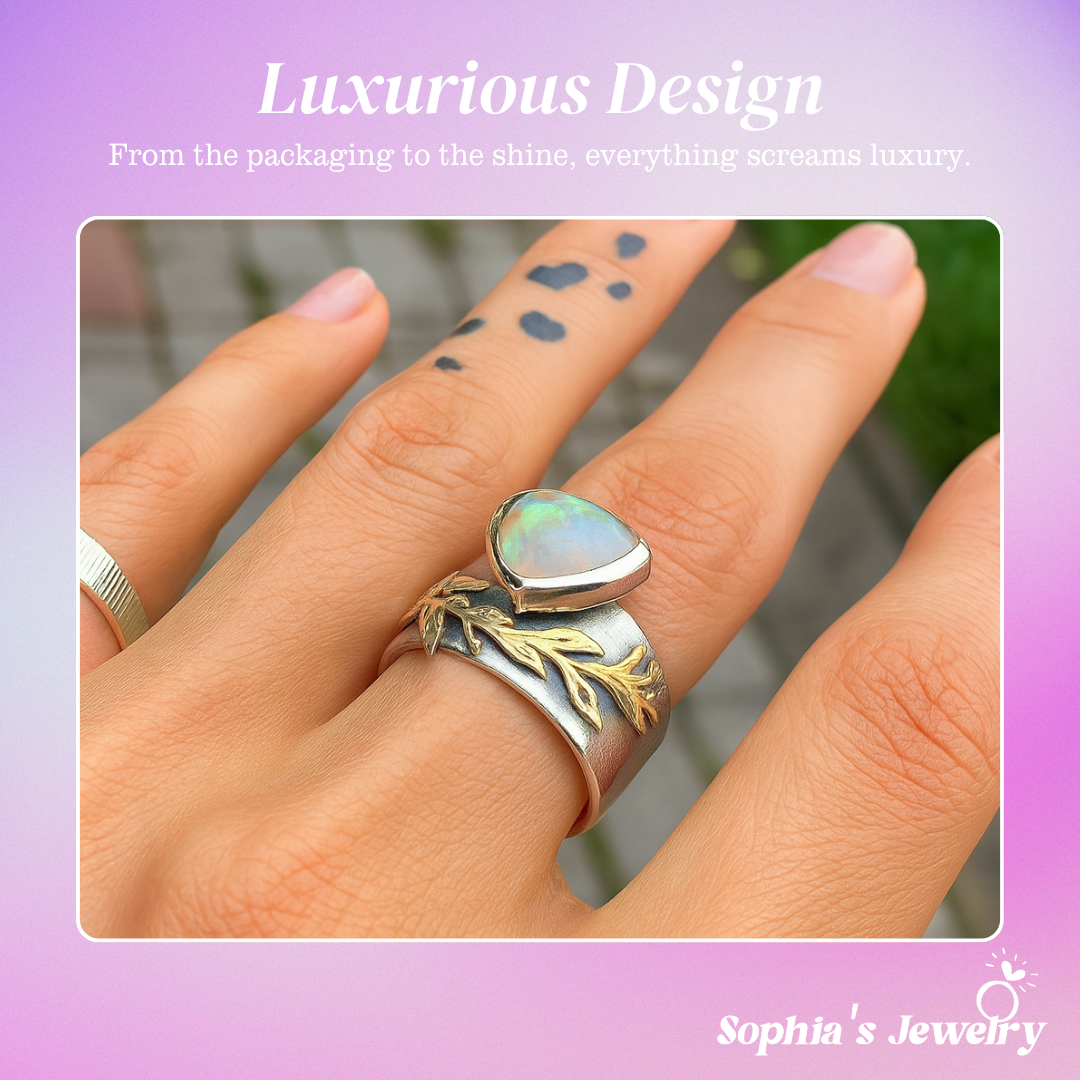 Alina | Opal Bloom |Silver Ring