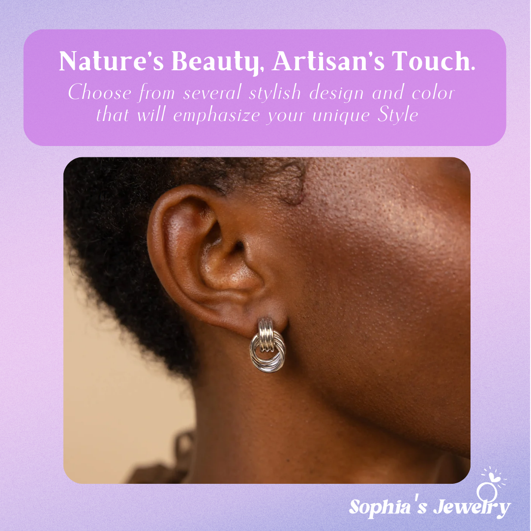 Rachel | Refined Charm Polished Knot | Silver Earrings