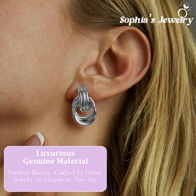 Rachel | Refined Charm Polished Knot | Silver Earrings