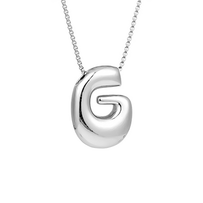 Seraphina | Bubbly Letters | Silver Necklace
