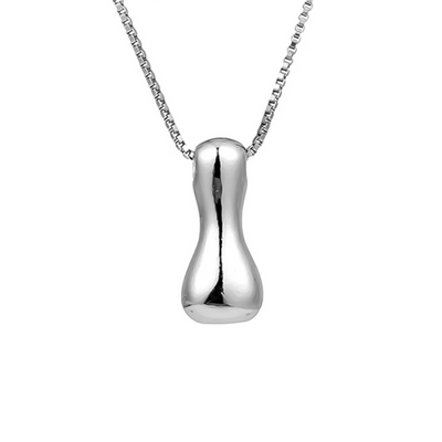 Seraphina | Bubbly Letters | Silver Necklace