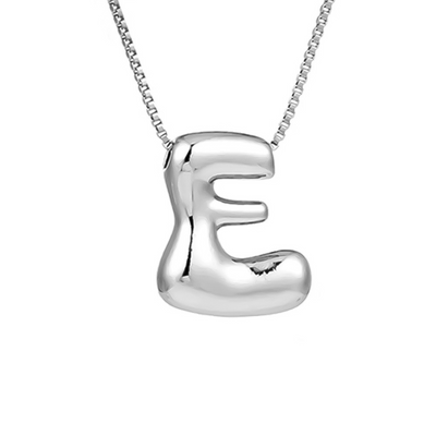 Seraphina | Bubbly Letters | Silver Necklace