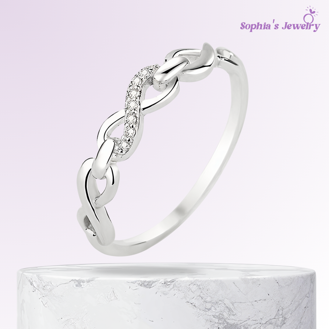 Susane | Sparkling Infinity Symbol | Silver Ring