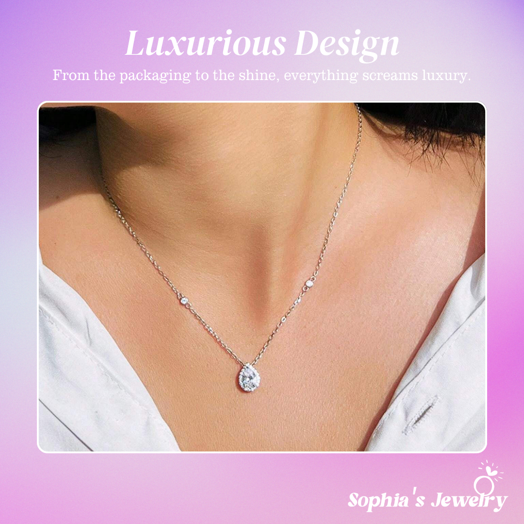 Veronica | Pear-Shaped Sparkle | Silver Jewelry Set
