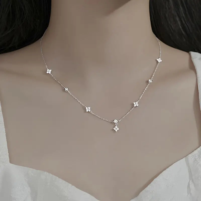 Harper | Enchanted Four-Leaf Clover | Silver Necklace