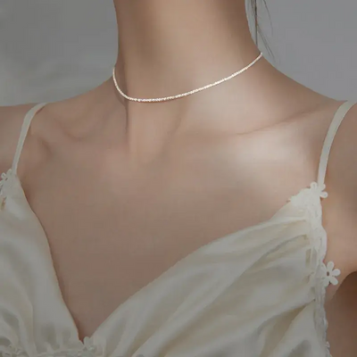 Evelina | Radiant Pearl | Silver Necklace